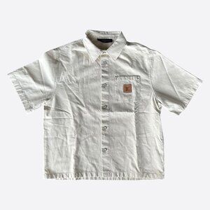 Louis Vuitton Beige Logo Button Up Shirt